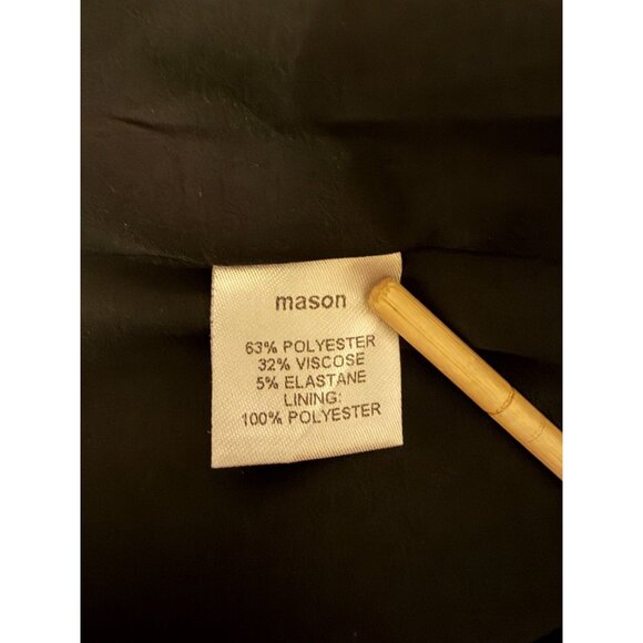 Mason Plunge Neck Mini Dress 2 Corseted Asymmetrical Bodycon Mod Minimalist - Picture 6 of 7